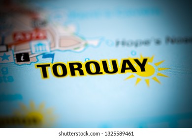 Torquay. United Kingdom On A Geography Map