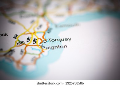 Torquay. United Kingdom On A Geography Map