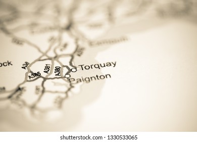 Torquay. United Kingdom On A Geography Map