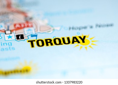 Torquay. United Kingdom On A Geography Map