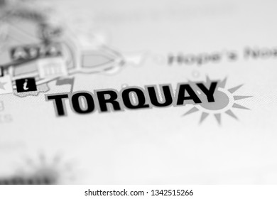 Torquay. United Kingdom On A Geography Map