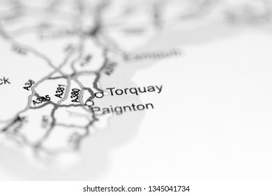 Torquay. United Kingdom On A Geography Map