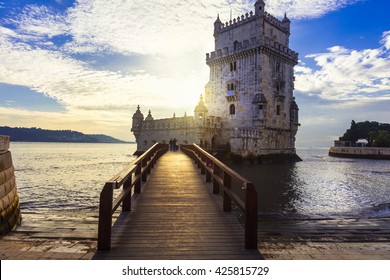 Torre De Belem - Famous Landmark Of Lisbon , Portugal