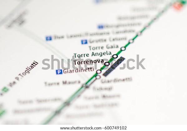 Torrenova Station Rome Metro Map Stock Photo Edit Now