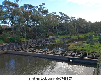 The Torrens Weir in Adelaide, South Australia.