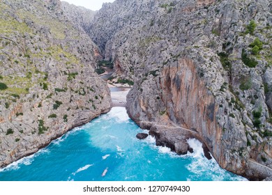 Torrent de Pareis - deepest canyon of Mallorca island, Spain