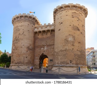 Torres De Quart Or Puerta De Quart Two Fortified Gates Of The Medieval Wall Of Valencia