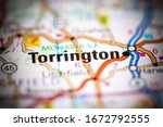 Torrington. Connecticut. USA on a geography map