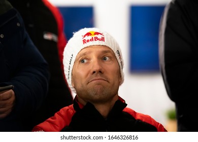 TORSBY, SWEDEN - FEBRUARY 13, 2020: Number 17, Sébastien Ogier And Navigator Julien Ingrassia From France Competing In A Toyota Yaris WRC In The WRC Rally Sweden 2020.