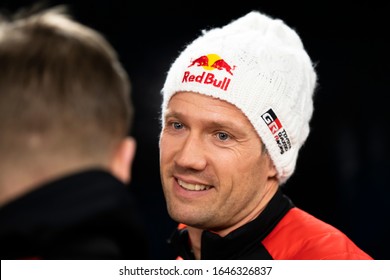 TORSBY, SWEDEN - FEBRUARY 13, 2020: Number 17, Sébastien Ogier And Navigator Julien Ingrassia From France Competing In A Toyota Yaris WRC In The WRC Rally Sweden 2020.