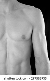 Torso Muscular Lean Man Black White Stock Photo 297582935 | Shutterstock