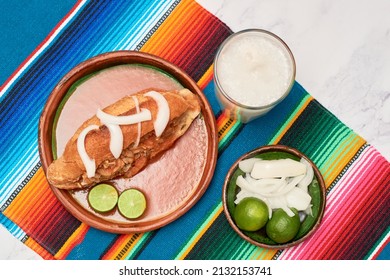 Torta Ahogada, Mexican Food From, Guadalajara Jalisco.