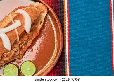 Torta Ahogada, Mexican Food From, Guadalajara Jalisco.