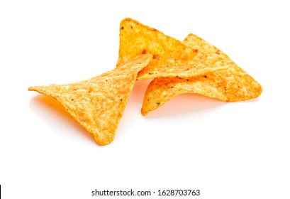 Tortilla Chips Isolated On White Background