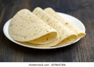 tortilla on a white plate