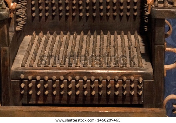 Torture Iron Spikes Medieval Chair Detail Stock Photo Edit Now