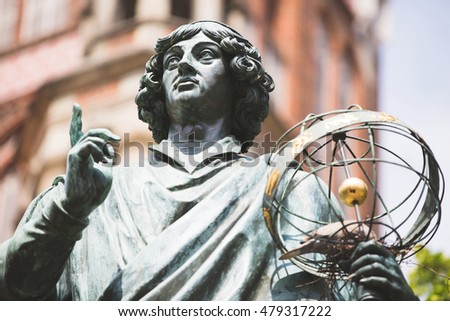 Torun Monument of Nicolaus Copernicus, who was astronomer, born in Poland