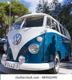 Tossa de Mar, Spain. September 17, 2016: 23rd Volkswagen classics meeting in Tossa de Mar. This is a meeting point for many fans of the classic air-cooled Volkswagen.