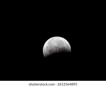 Total Lunar Eclipse of The Red Moon with a Black Background