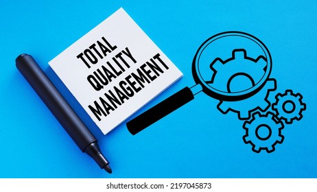 Total Quality Management Tqm Shown Using Stock Photo 2197045873 ...