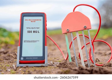 Total Salts Test Quantifies all soluble salts in soil, influencing salinity. soil test in field