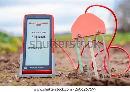 Total Salts Test Quantifies all soluble salts in soil, influencing salinity. soil test in field