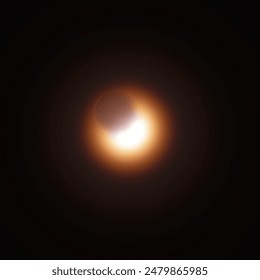 A total solar eclipse against a dark sky