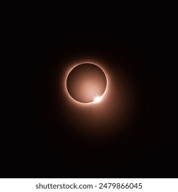 A total solar eclipse against a dark sky