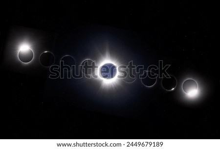 Total Solar Eclipse Composite April 8, 2024 - Waterville, Quebec, Canada