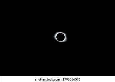 Total Solar Eclipse As Moon Passes In Fromt Of The Sun At 2:36 Pm On August 21, 2017.