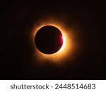 Total solar eclipse on April 8, 2024 in Texas, United States.