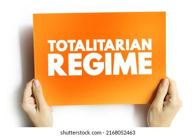 Totalitarian Regime Text Card, Concept Background