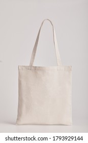 Tote Bag On Milk White Background