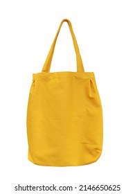 Tote Bag On White Background Isolated Cloth Bags Instead Of Plastic Bags For Environmentally Friendly Shopping. Object Clipping Path