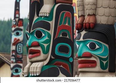 Totem pole by North American Native indians