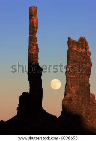 Similar – Image, Stock Photo Hikers on the summit.