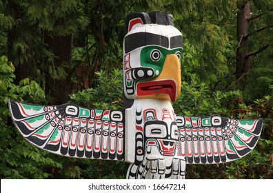 Totem Pole In Vancouver BC