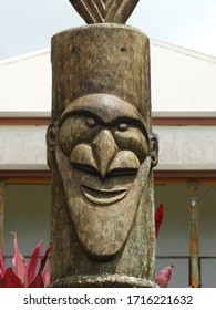 Totems And Mystic Figures On Public Display On South Pacific Islands.         