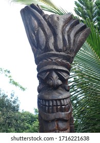 Totems And Mystic Figures On Public Display On South Pacific Islands.         