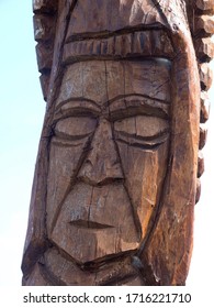 Totems And Mystic Figures On Public Display On South Pacific Islands.         