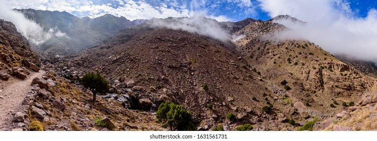 Toubkal National Park is a national park in the High Atlas mountain range.  Jbel Toubkal is the highest peak of the park at 4,167 metres.