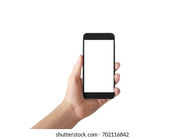 Touch screen smartphone in  a hand