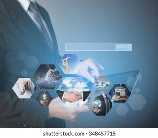 touch screen ,touch- tablet in hands 
