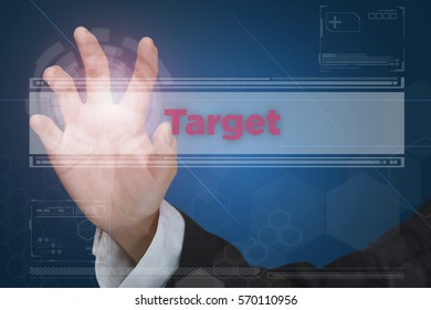 Touch screen of virtual reality interface: Target
