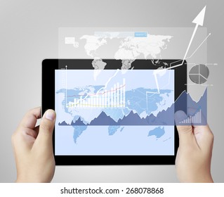 touch- tablet in the hands 