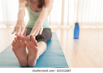 Touch Your Toes. Stretch Exercise. 