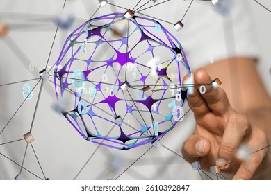 touching global network and data customer connection