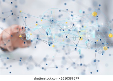 touching global network and data customer connection