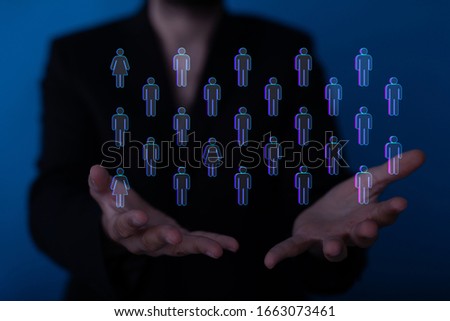 touching global network and data customer connection