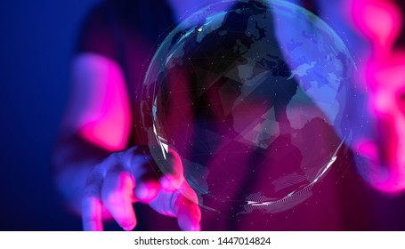 touching global network and data exchanges over the world2